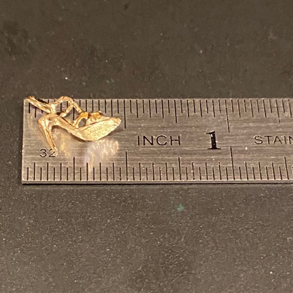 Tiny 14k gold Shoes heels pendant necklace charm - Picture 12 of 12